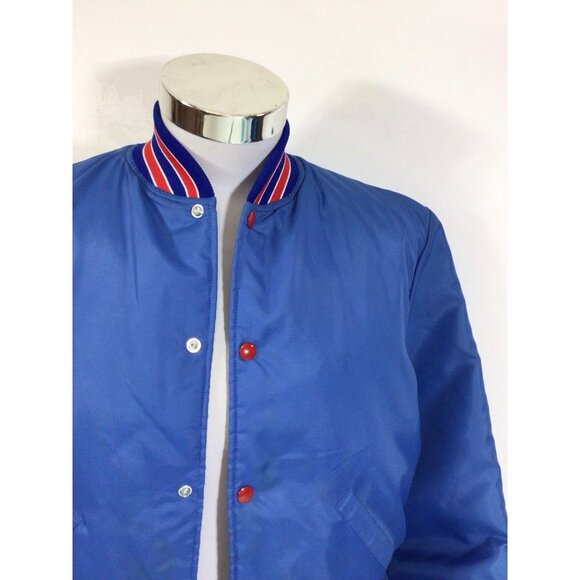 Vintage Satin Bomber Jacket Wildcats Busing Mens Medium - Picture 3 of 8